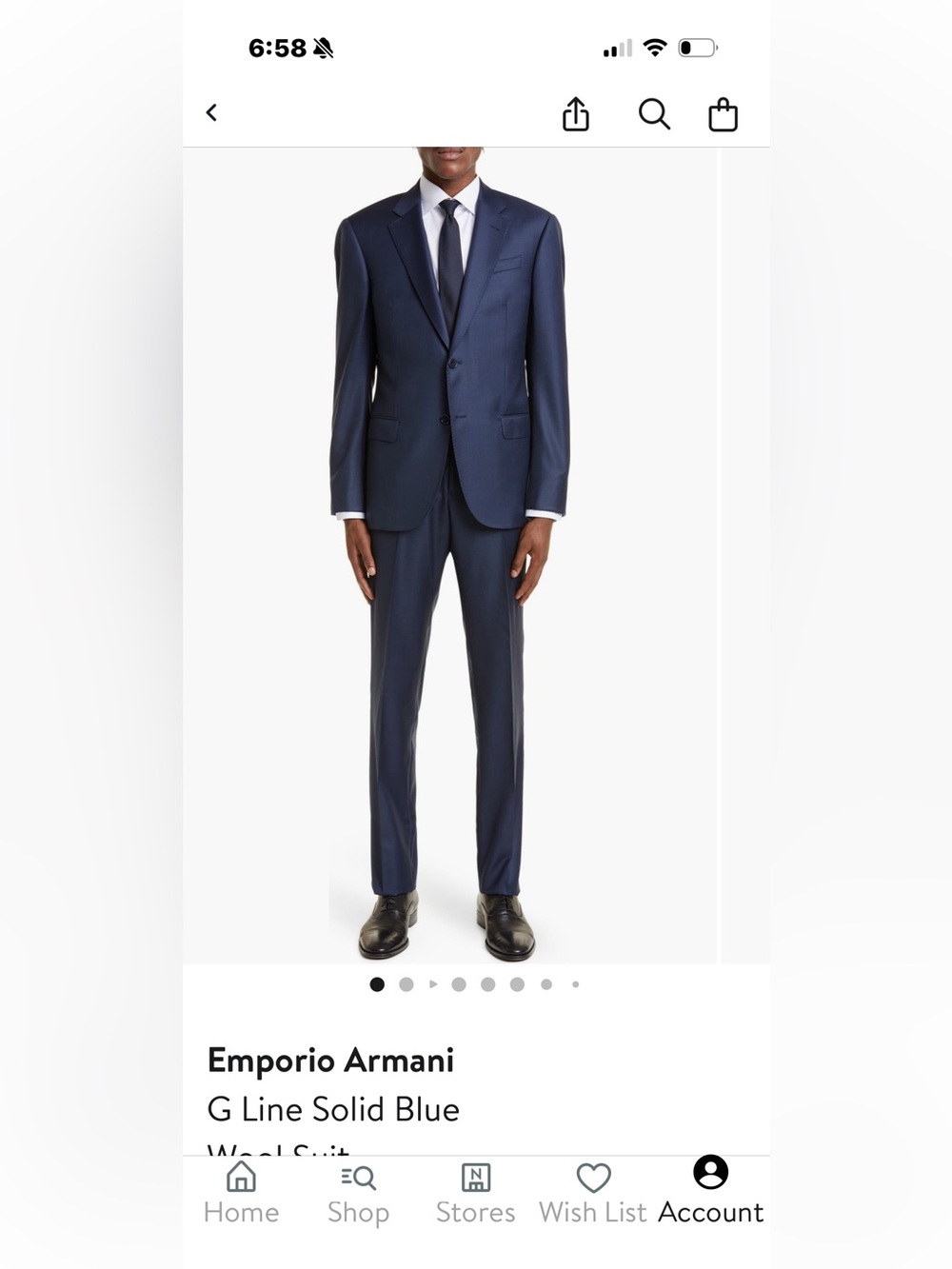 Emporio Armani Men's Navy Blazer Tailored Two-Button Sport Coat